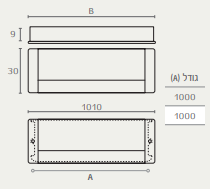 ידית שקועה פרופיל לחיתוך - דגם 6516