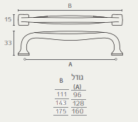 ידית בסגנון פרובאנס כפרי לריהוט - דגם WM752