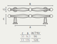 ידית בסגנון כפרי וינטא'ג - דגם WM814