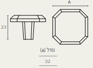 ידית כפתור בסיגנון כפרי וינטאג&